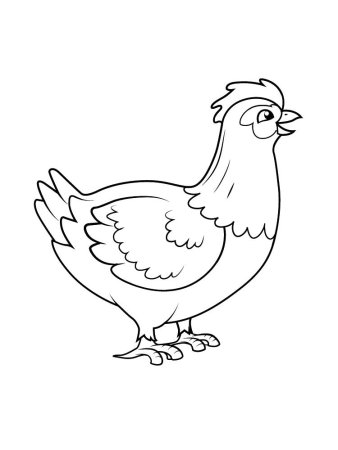 Курица раскраска для детей