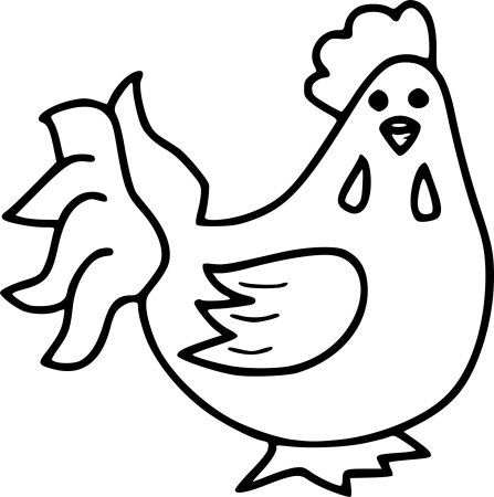 Курица раскраска