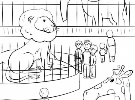 Зоопарк раскраска для детей