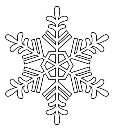 Снежинка раскраска