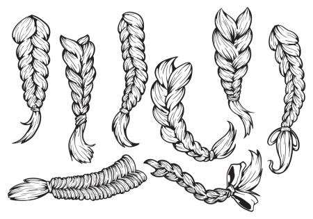 Рисование косы