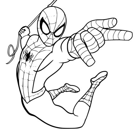 Raskraska для детей Spider man