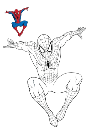 Raskraska для детей Spider man