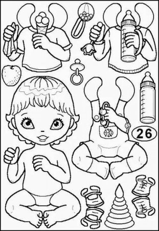 Кукла рисунок маленький для детей