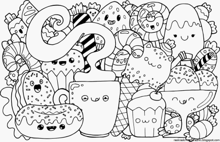 Раскраски для девочек еда