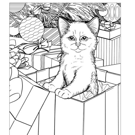 Кошки. Раскраска