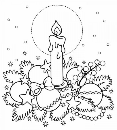 Новогодний натюрморт раскраска