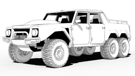 Lamborghini lm002 6x6 раскраска