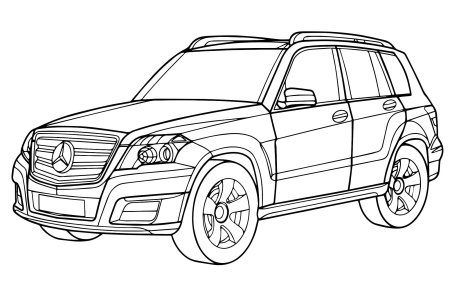 Мерседес GLK 350 раскраска