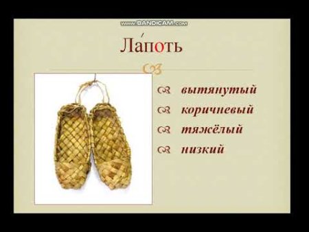 Пересказ лапти