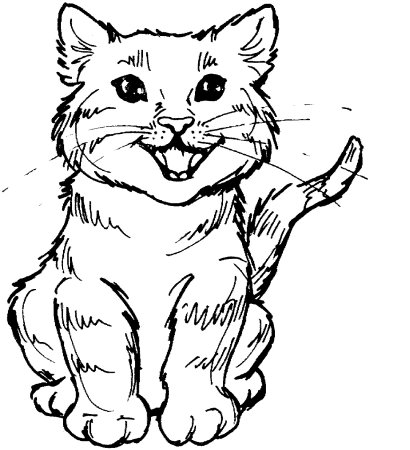 Кошки. Раскраска
