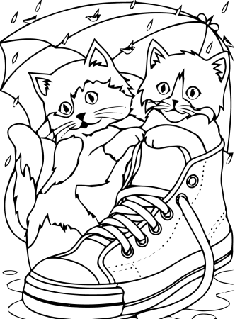 Раскраска. Котики