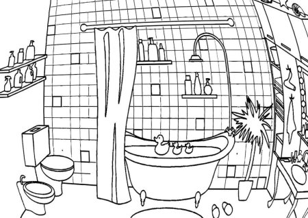 Ванная раскраска