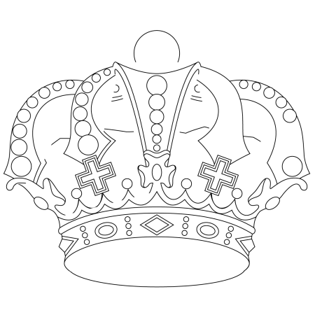 Корона раскраска