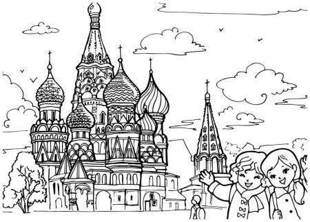 Собор Василия Блаженного контур