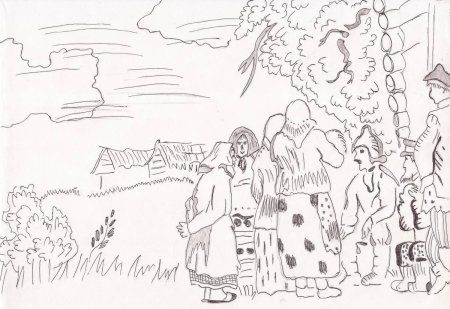 Рисунок к стихотворению Есенина
