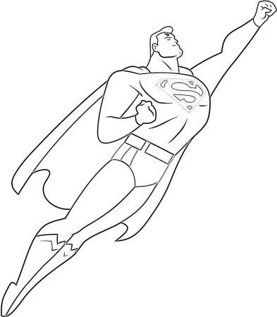 Рисование для детей Supermen