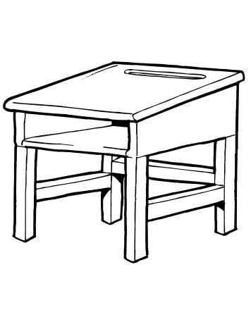 Парта раскраска для детей