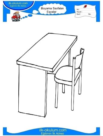 Парта и стул рисунок