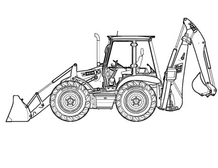 Трактор JCB раскраска