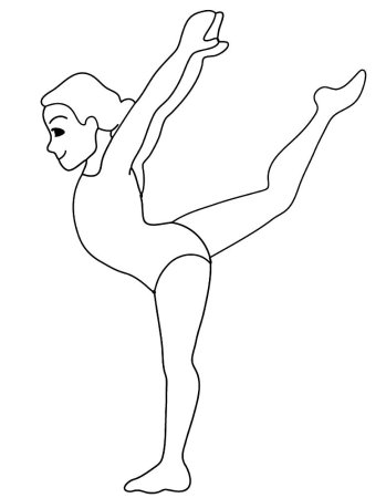 Гимнастка рисунок