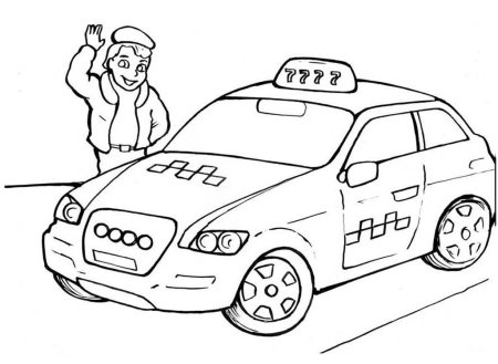 Водитель раскраска