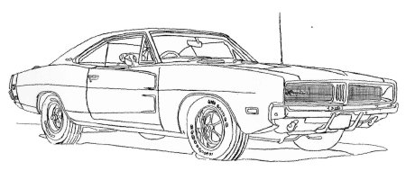 Dodge Charger 1969 чертежи