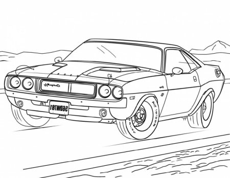 Dodge Charger 1969 раскраска