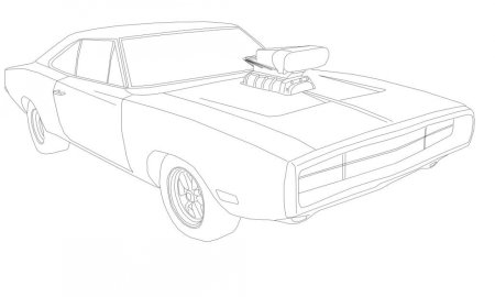 Dodge Charger 1970 раскраска
