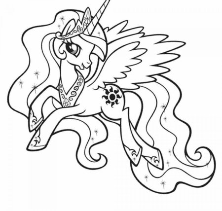 My little Pony Celestia раскраска