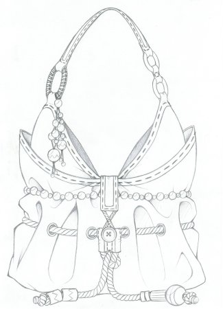 Эскизы сумок карандашом