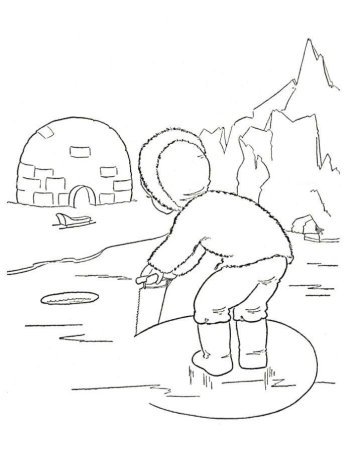 Безопасность на льду для детей раскраски