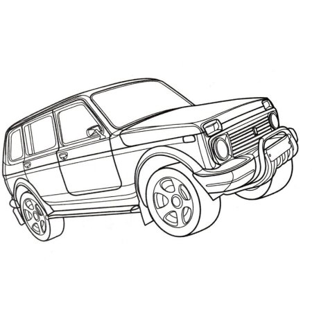 Нива 2131 раскраска