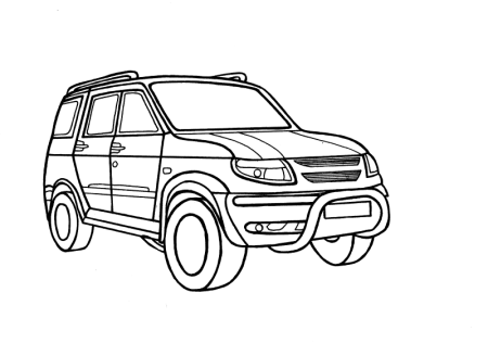 Контур УАЗ Патриот спереди