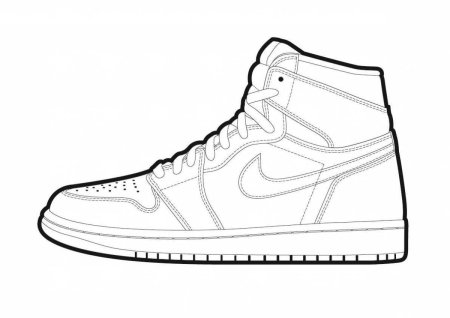 Nike Air Jordan 1 раскраска