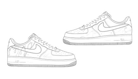 Nike Air Force 1 раскраска