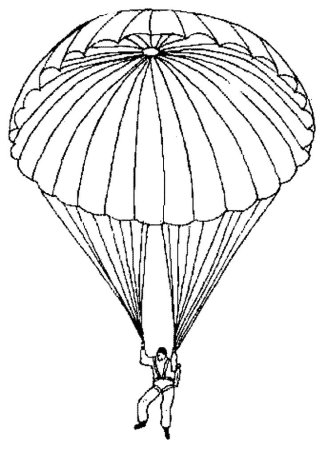Парашют раскраска