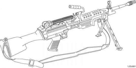 M249 пулемет схема