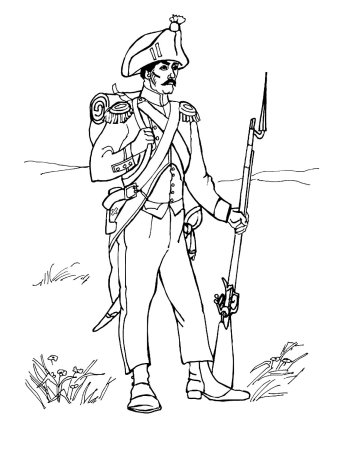 Русские солдаты 1812 года раскраска