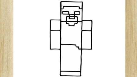 Раскраска майнкрафт ХЕРОБРИН