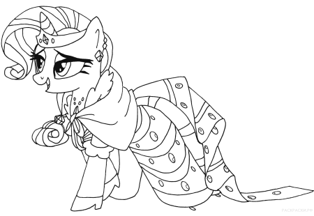 My little Pony раскраска Рарити