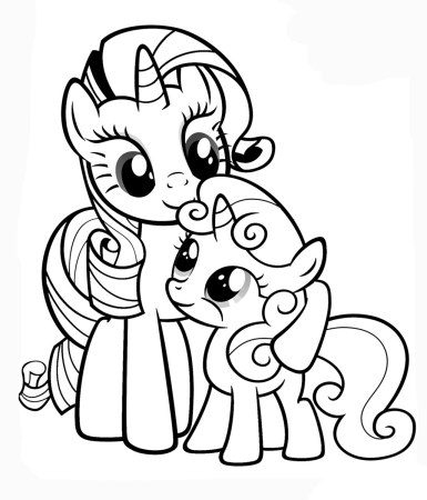 My little Pony раскраска Рарити