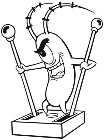 Раскраска губка Боб Сквидвард