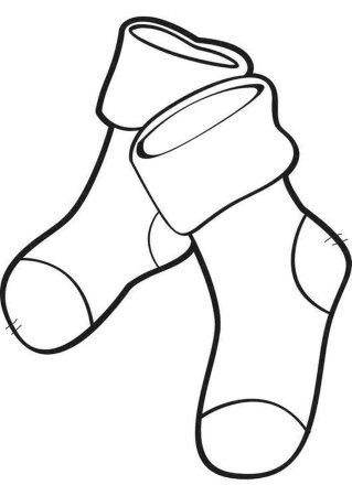 Чулки раскраска для детей
