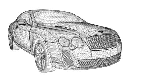 Bentley Continental gt чертеж
