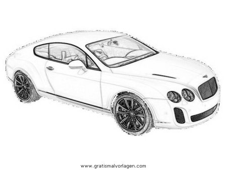 Раскраска Бентли Континенталь gt