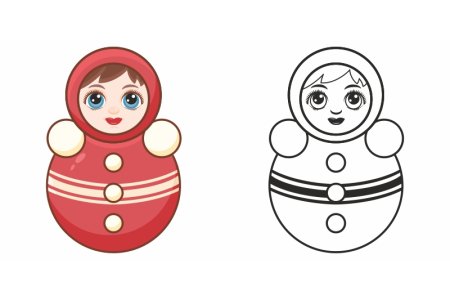 Неваляшка раскраска для малышей