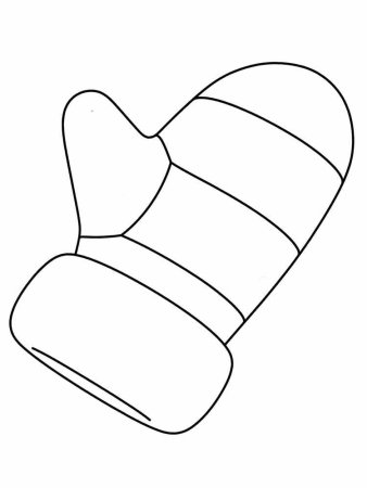 Варежка раскраска