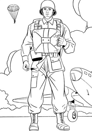 Солдат раскраска