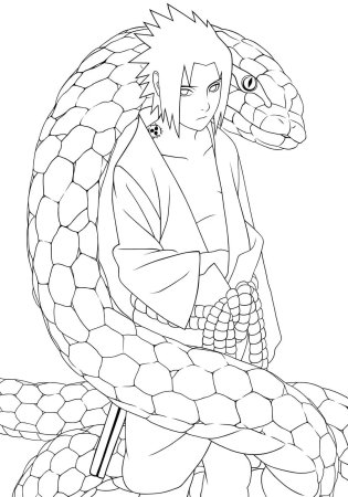 Naruto раскраски Наруто Саске